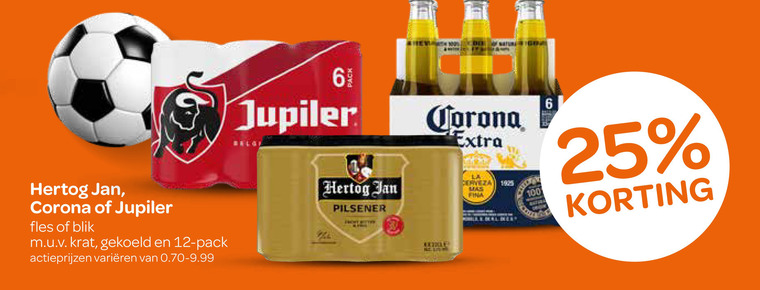 Jupiler   speciaalbier, blikje bier folder aanbieding bij  Spar - details