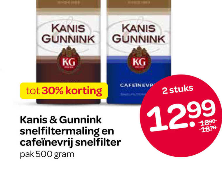 Kanis en Gunnink   koffie folder aanbieding bij  Spar - details