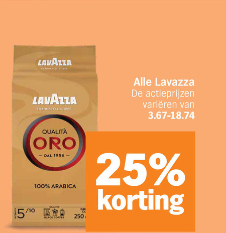 Lavazza   koffiebonen, koffiecups folder aanbieding bij  Albert&nbsp;Heijn - details