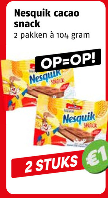 Nesquik   chocolademelk folder aanbieding bij  Poiesz - details