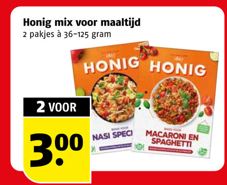 Honig   maaltijdmix folder aanbieding bij  Poiesz - details