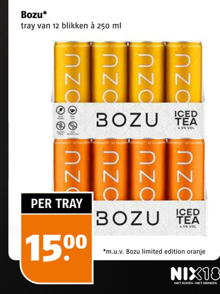 Bozu   hard seltzer folder aanbieding bij  Poiesz - details