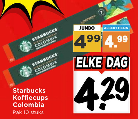 Starbucks   koffiecups folder aanbieding bij  Vomar - details