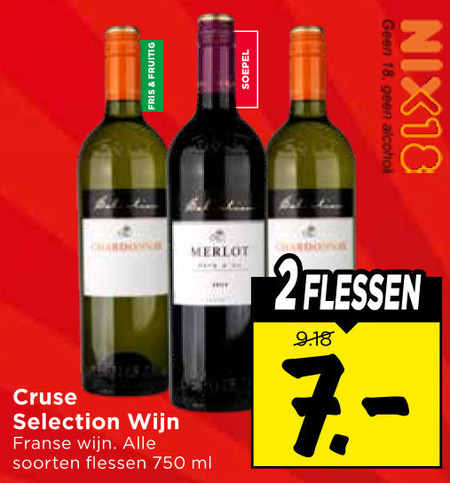 Cruse Selection   rode wijn, witte wijn folder aanbieding bij  Vomar - details
