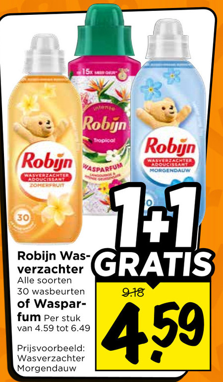Robijn   wasverzachter folder aanbieding bij  Vomar - details