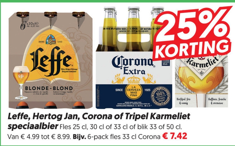 Leffe   speciaalbier, blikje bier folder aanbieding bij  Dekamarkt - details