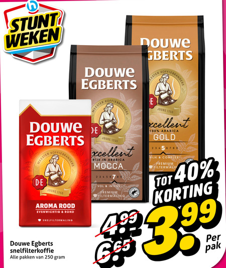 Douwe Egberts   koffie folder aanbieding bij  Hoogvliet - details