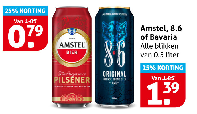 Bavaria 8.6   speciaalbier, blikje bier folder aanbieding bij  Hoogvliet - details