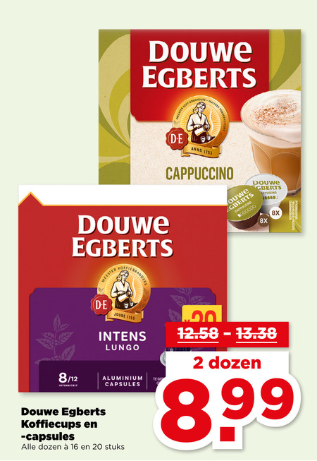 Douwe Egberts   koffiecups, dolce gusto capsules folder aanbieding bij  Plus - details