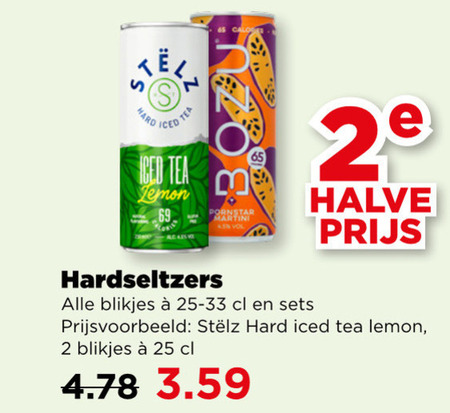 Bozu   hard seltzer folder aanbieding bij  Plus - details