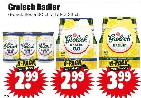 Grolsch   radler bier folder aanbieding bij  Dirk - details