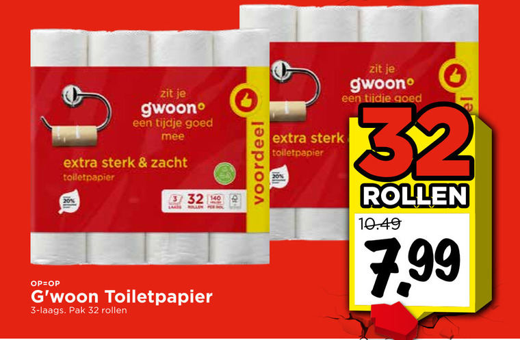 Gwoon   toiletpapier folder aanbieding bij  Vomar - details