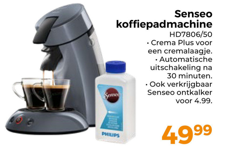 Philips   koffiepadmachine folder aanbieding bij  Trekpleister - details