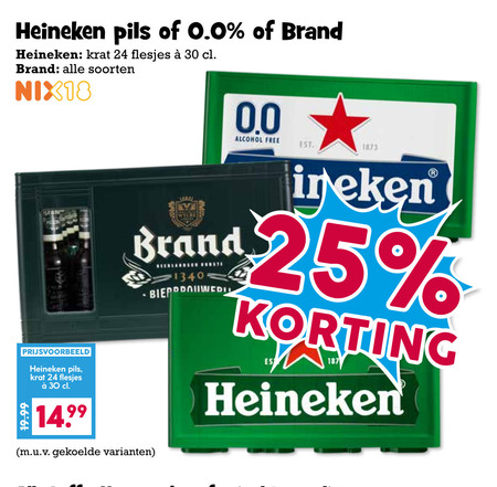 Heineken   krat bier folder aanbieding bij  Boons&nbsp;Markt - details