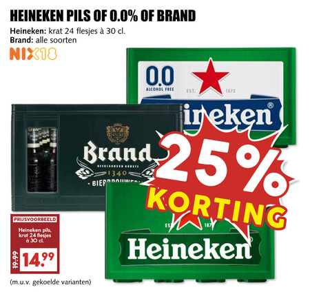 Heineken 0.0   krat bier folder aanbieding bij  MCD&nbsp;Supermarkt&nbsp;Basis - details