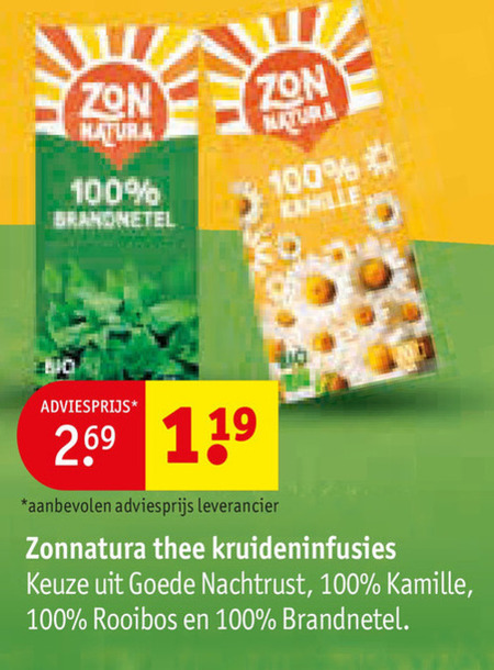 Zonnatura   thee folder aanbieding bij  Kruidvat - details