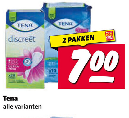 Tena Lady   incontinentieverband folder aanbieding bij  Nettorama - details
