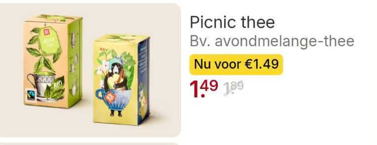 Picnic   thee folder aanbieding bij  Picnic - details