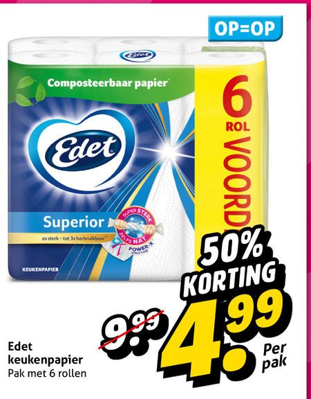 Edet   keukenpapier folder aanbieding bij  Hoogvliet - details