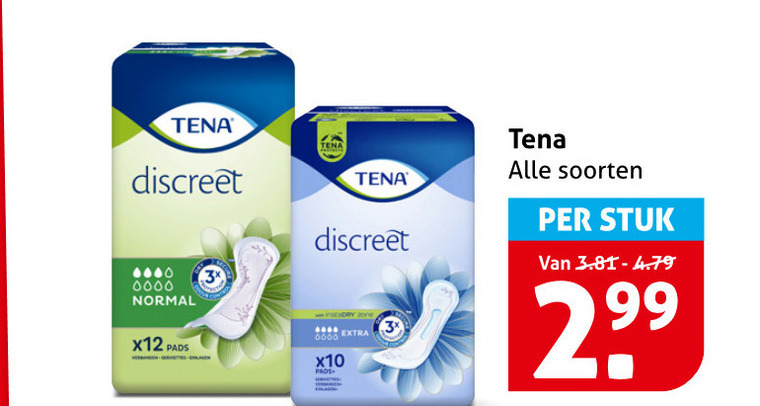 Tena Lady   incontinentieverband folder aanbieding bij  Hoogvliet - details