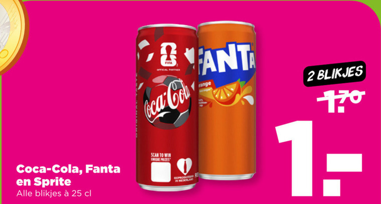 Fanta   cola, frisdrank folder aanbieding bij  Plus - details