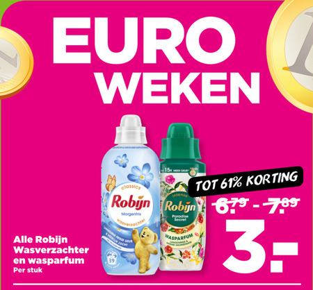Robijn   wasverzachter folder aanbieding bij  Plus - details