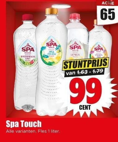 Spa en Fruit   fruitdrank folder aanbieding bij  Dirk - details