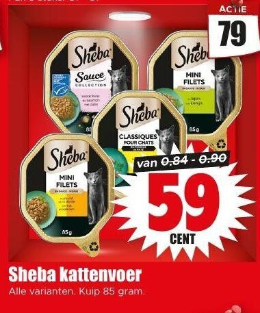 Sheba   kattenvoer folder aanbieding bij  Dirk - details