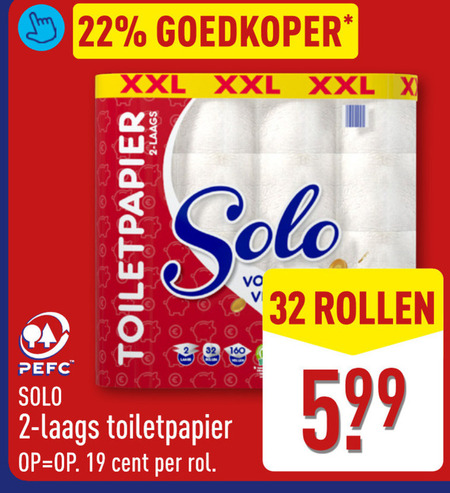 Solo   toiletpapier folder aanbieding bij  Aldi - details