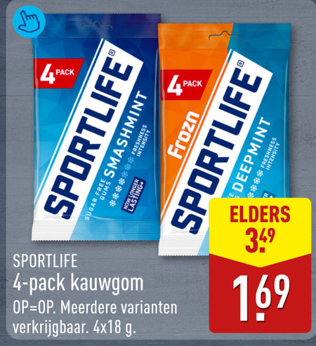 Sportlife   kauwgom folder aanbieding bij  Aldi - details