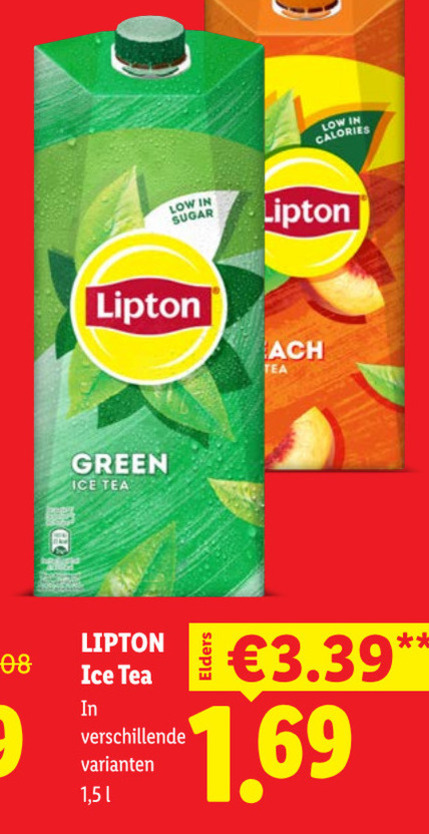Lipton   ice tea folder aanbieding bij  Lidl - details
