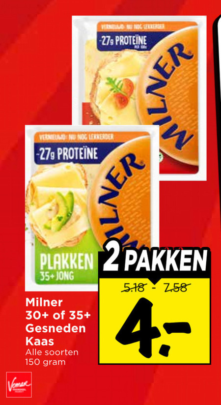 Milner   kaasplakken folder aanbieding bij  Vomar - details