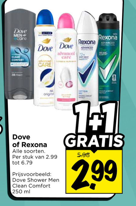 Dove   deodorant folder aanbieding bij  Vomar - details