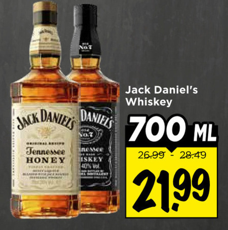 Jack Daniels   whisky folder aanbieding bij  Vomar - details