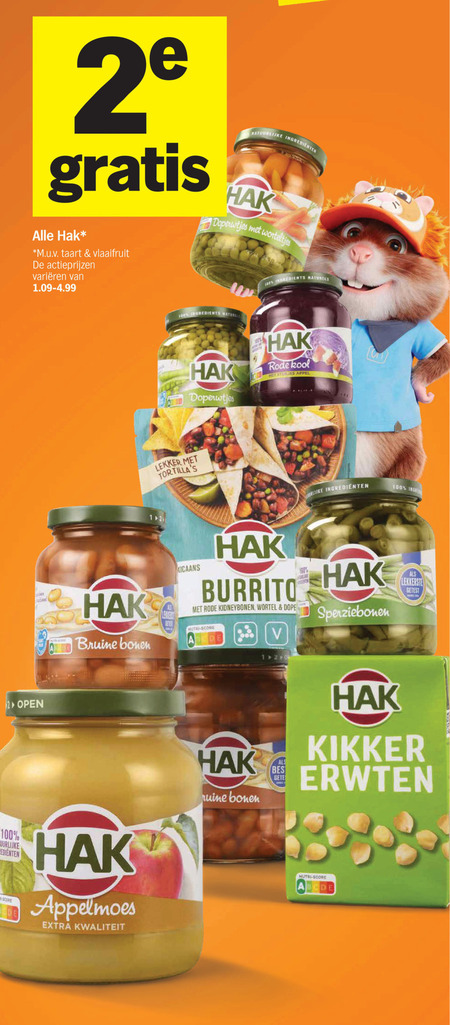 Hak   appelmoes, groenteconserven folder aanbieding bij  Albert&nbsp;Heijn - details