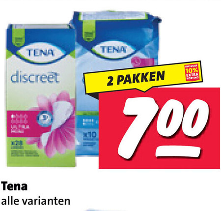 Tena Lady   incontinentieverband folder aanbieding bij  Nettorama - details