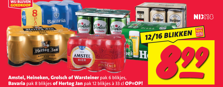 Warsteiner   blikje bier folder aanbieding bij  Nettorama - details