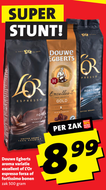 Douwe Egberts L Or   koffiebonen folder aanbieding bij  Boni - details