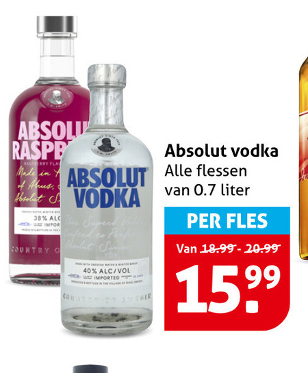 Absolut   wodka folder aanbieding bij  Hoogvliet - details