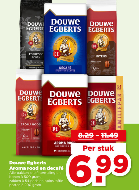 Douwe Egberts   koffie, koffiepad folder aanbieding bij  Plus - details