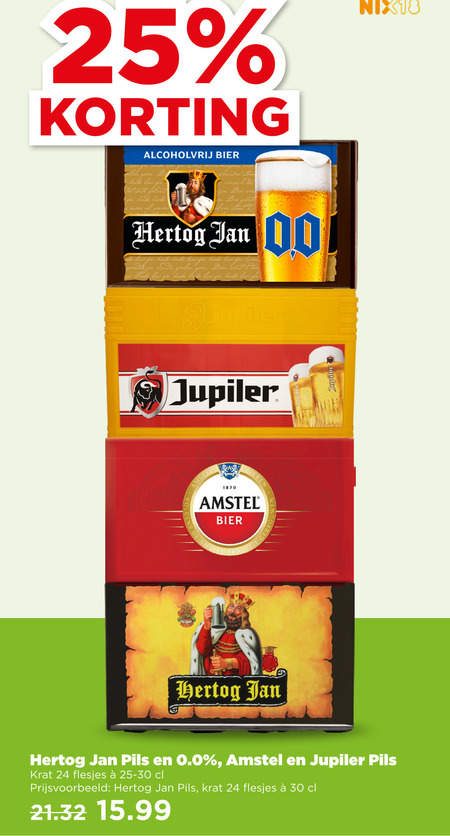 Hertog Jan   alcoholvrij bier, krat bier folder aanbieding bij  Plus - details