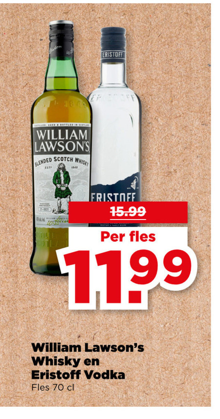 William Lawsons   whisky, wodka folder aanbieding bij  Plus - details