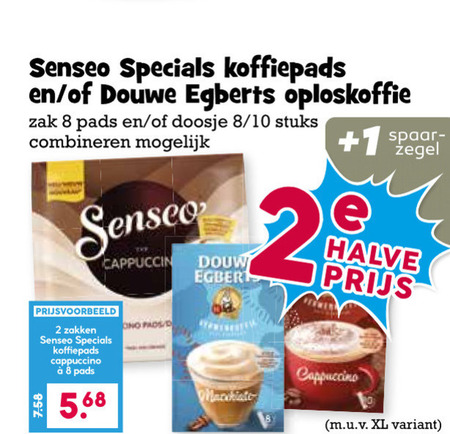 Douwe Egberts Senseo   oploskoffie, koffiepad folder aanbieding bij  Boons&nbsp;Markt - details