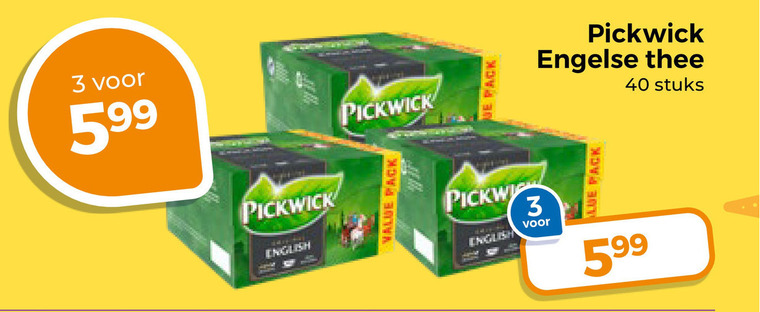 Pickwick   thee folder aanbieding bij  Trekpleister - details