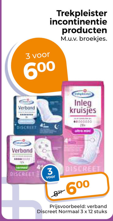 Trekpleister Huismerk   incontinentieverband folder aanbieding bij  Trekpleister - details