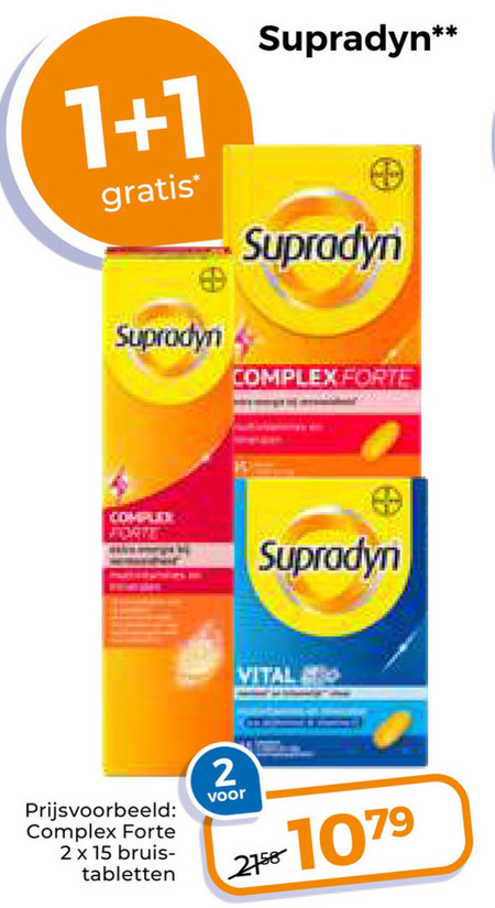 Supradyn   multivitaminen folder aanbieding bij  Trekpleister - details