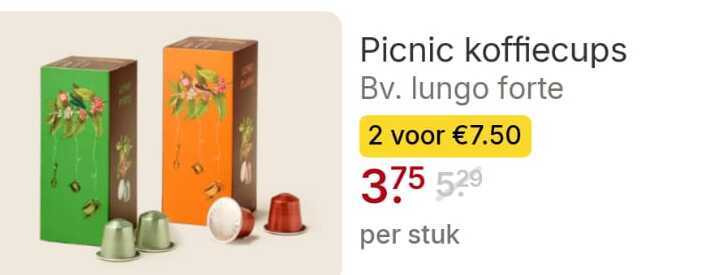 Picnic   koffiecups folder aanbieding bij  Picnic - details
