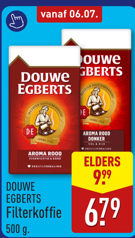 Douwe Egberts   koffie folder aanbieding bij  Aldi - details