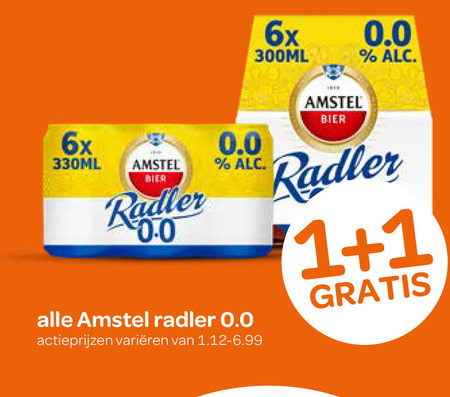 Amstel   radler bier folder aanbieding bij  Spar - details