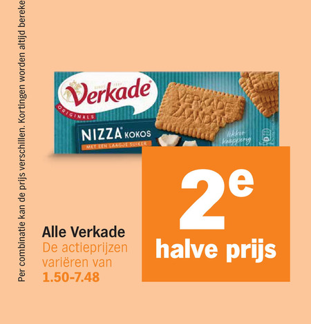 verkade biscuit 2 combinatie berekend origina nizza kokos suiker varieeren halve folder aanbieding bij Albert Heijn Verkade biscuits folder aanbieding bij Albert Heijn - details